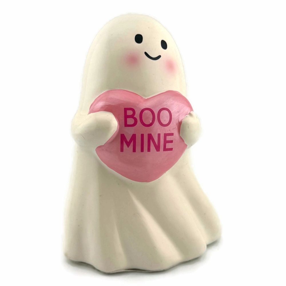 Target Spritz Ghost Boo Mine Ceramic Figurine with Pink Heart